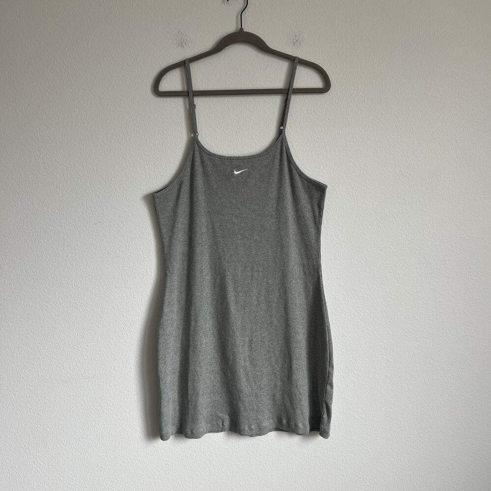 Nike Gray Sportswear Essential Ribbed Women's Dress XL 90's "Off-Duty Athlete"